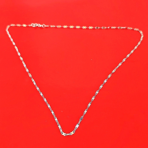 Italian 925 Sterling Silver 2mm Chain Necklace 18"(long) - Picture 6 of 6